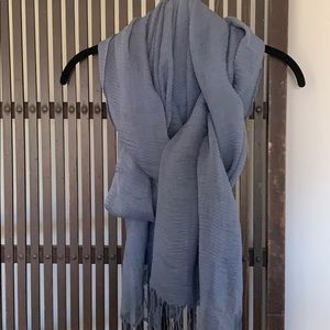 Lightweight pale blue textured scarf